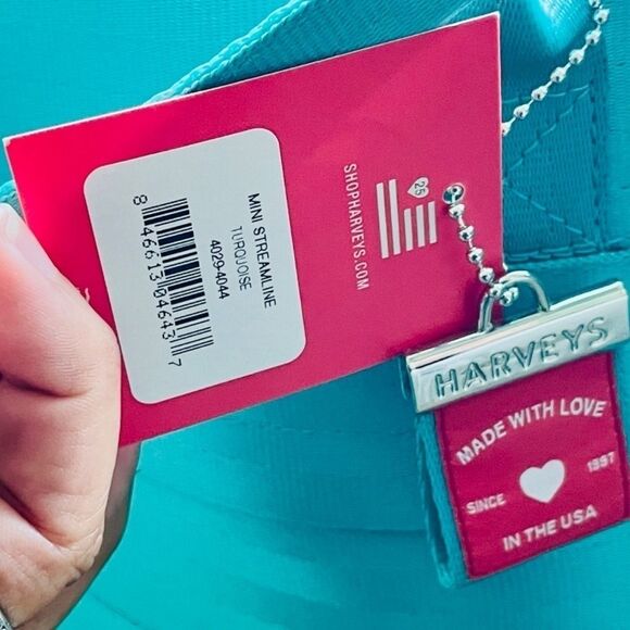 NEW Harveys Mini Streamline Turquoise Handbag - Picture 16 of 16